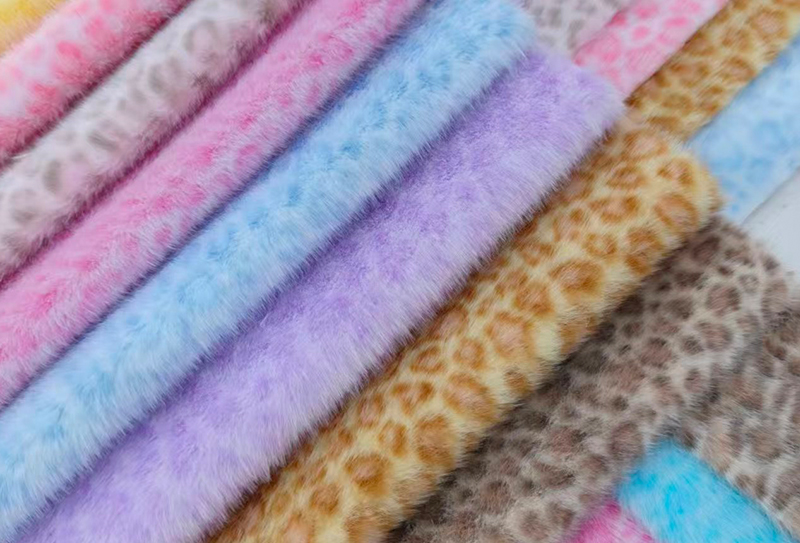 160 mm bredde europæisk mink print leopard print imiteret mink stof