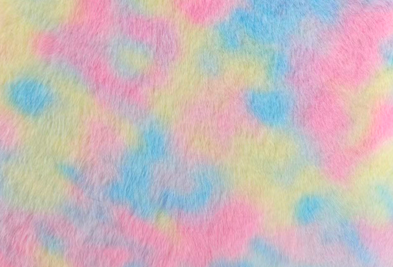 500GSM europæisk minktryk regnbuefarvet imiteret minkstof 500GSM europæisk minktryk regnbuefarvet imiteret minkstof